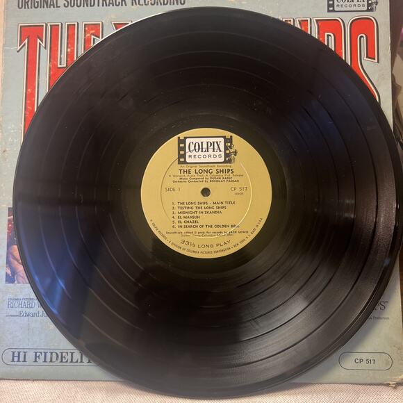 THE LONG SHIPS Film Soundtrack VG++ LP COLPIX 1964 CP 517 Ultrasonic Clean! - Picture 4 of 6